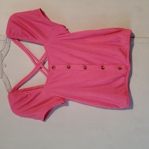 No boundaries  pink crop top